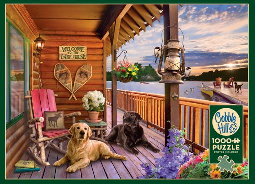 Picture of COBBLE HILL 1000PC PUZZLE - WELCOME TO THE LAKE HOUSE